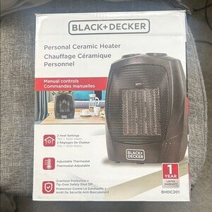 Black & Decker Ceramic Heater - Black and Gray